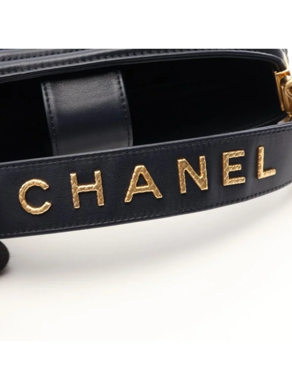 Chanel Shoulder Bag Boy 2-Way Navy Lambskin Boy Small